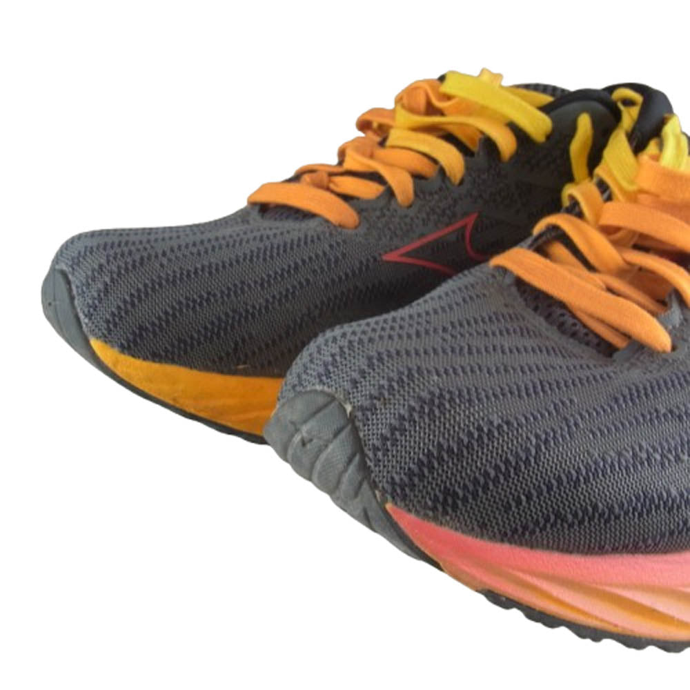 Mizuno ミズノ J1GC230351 WAVE RIDER 27 ウエーブライダー ランニングシューズ スニーカー オレンジ系 25cm【中古】