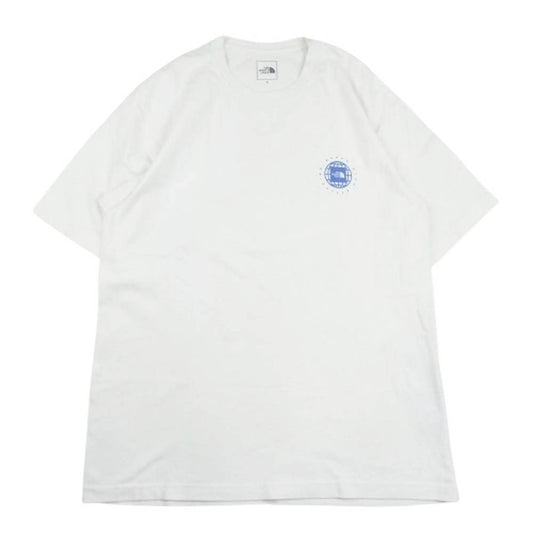 THE NORTH FACE ノースフェイス NT32451 S/S GEO SQUARE LOGO TEE ジオ スクエア ロゴ ヘビーコットン Tシャツ ホワイト系 XL【中古】