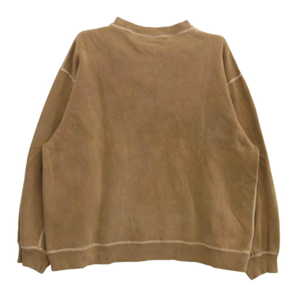 yoko sakamoto ヨーコサカモト BIG SWEAT 渋柿 吊り編み ビッグ クルーネック スウェットトレーナー ブラウン系 M【中古】
