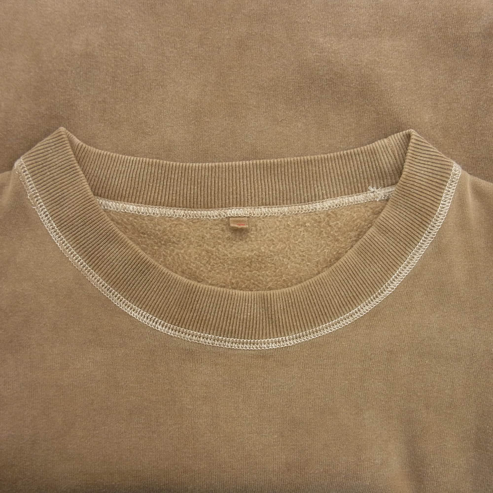 yoko sakamoto ヨーコサカモト BIG SWEAT 渋柿 吊り編み ビッグ クルーネック スウェットトレーナー ブラウン系 M【中古】