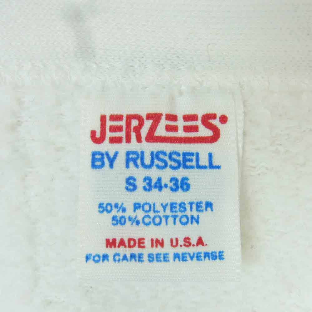 ヴィンテージ 80s USA製 jerzees スウェット トレーナー カーディガン ホワイト系 S 34-36【中古】