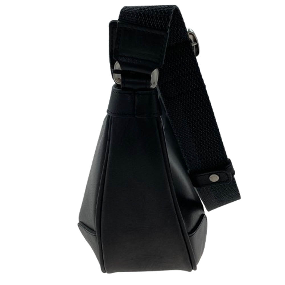 aniary アニアリ 01-03007 Antique Leather Shoulder アンティーク レザー バルケッタ 舟型 スムース革 ショルダー バッグ ブラック系【新古品】【未使用】【中古】