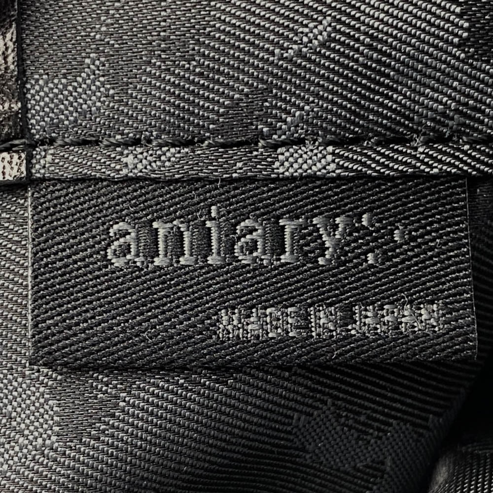 aniary アニアリ 01-03007 Antique Leather Shoulder アンティーク レザー バルケッタ 舟型 スムース革 ショルダー バッグ ブラック系【新古品】【未使用】【中古】