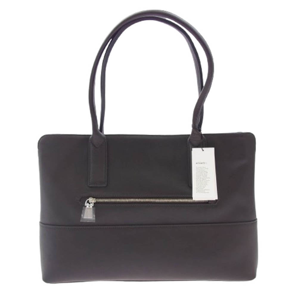 aniary アニアリ 36-02003 Artisan Leather Tote アルティザン レザー ブリーフ トート バッグ チャコール系【新古品】【未使用】【中古】