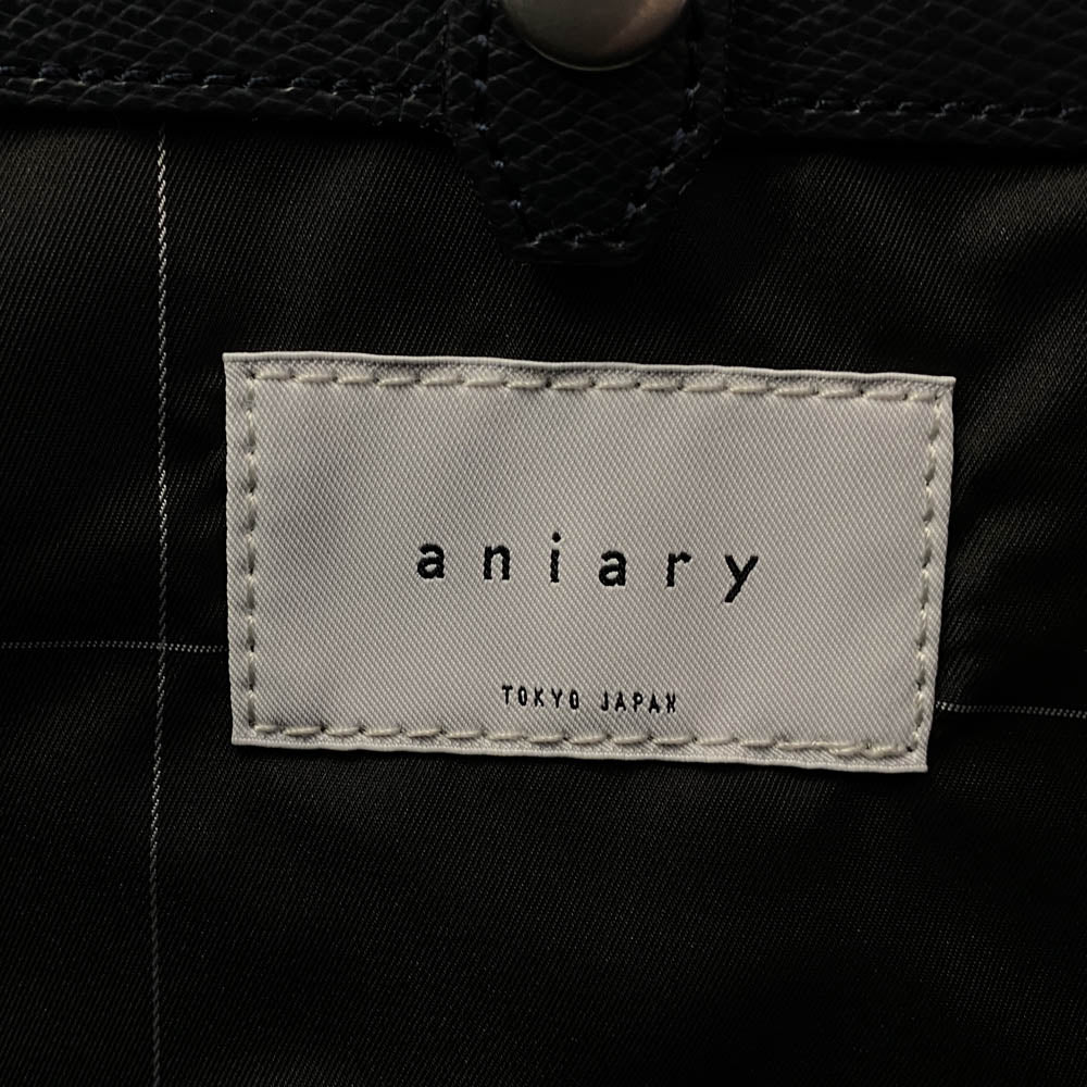 aniary アニアリ 33-01000 S Film Leather Brief エス フィルム レザー ブリーフ ケース バッグ ダークネイビー系【新古品】【未使用】【中古】