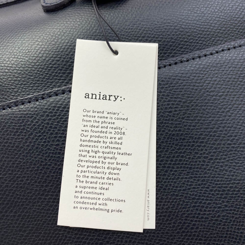 aniary アニアリ 33-01000 S Film Leather Brief エス フィルム レザー ブリーフ ケース バッグ ダークネイビー系【新古品】【未使用】【中古】