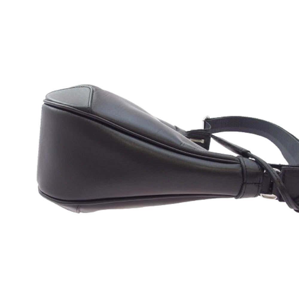 aniary アニアリ 01-03008 Antique Leather Shoulder アンティークレザー 舟型 ショルダー バッグ ブラック系【新古品】【未使用】【中古】
