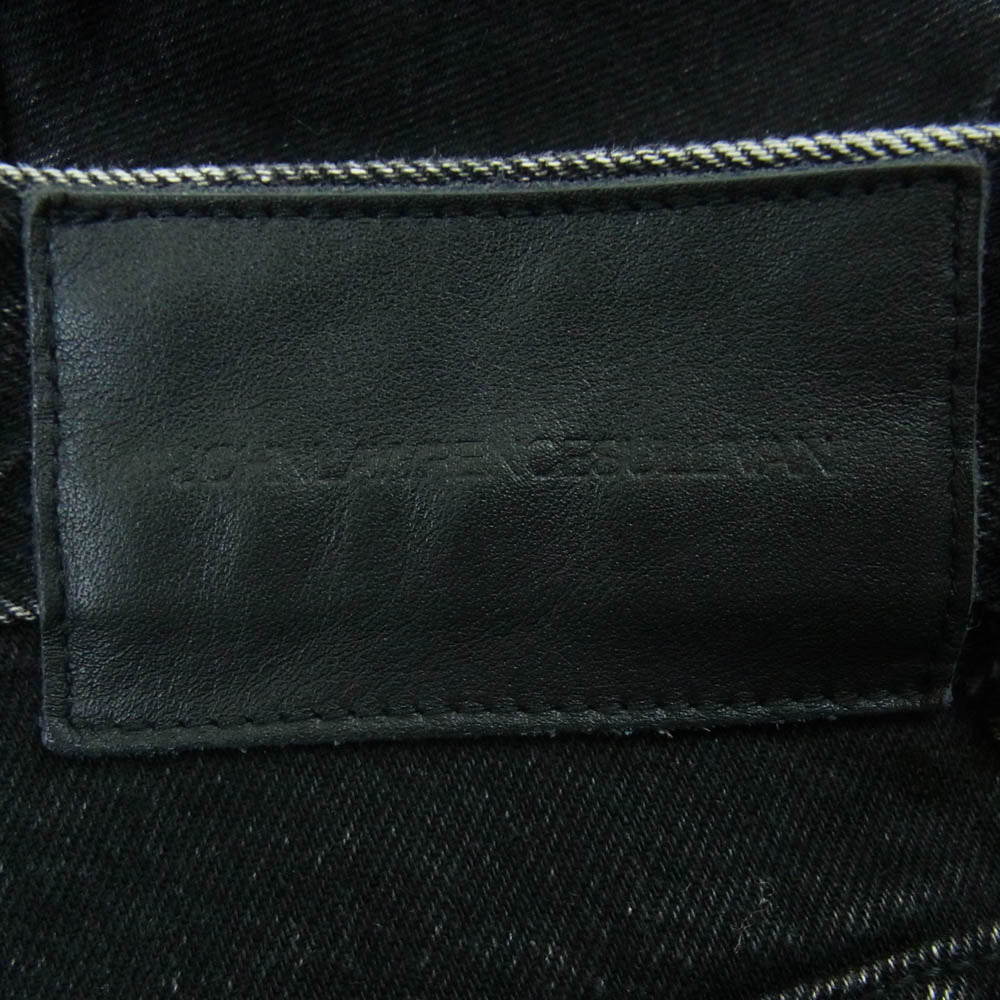 JOHN LAWRENCE SULLIVAN ジョンローレンスサリバン 20C022-0323-36 WASHED DENIM HOLLOWED OUT DENIM PANTS カットアウト ウォッシュド デニム パンツ ブラック系 XS【中古】