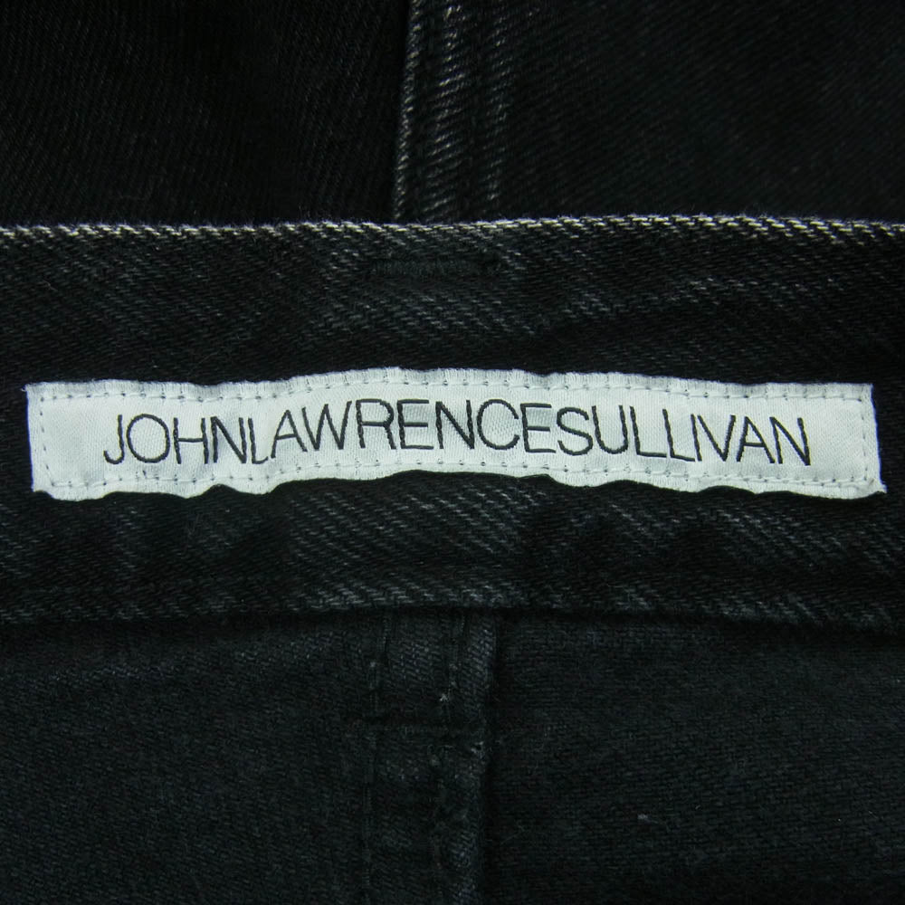 JOHN LAWRENCE SULLIVAN ジョンローレンスサリバン 20C022-0323-36 WASHED DENIM HOLLOWED OUT DENIM PANTS カットアウト ウォッシュド デニム パンツ ブラック系 XS【中古】