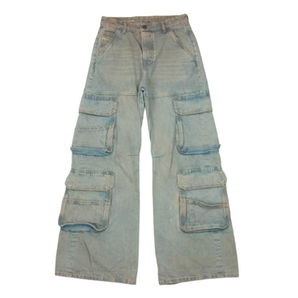 DIESEL ディーゼル A13316 D-SIRE-CARGO-D カーゴ デニム パンツ チュニジア製 インディゴブルー系 W25 L32【中古】