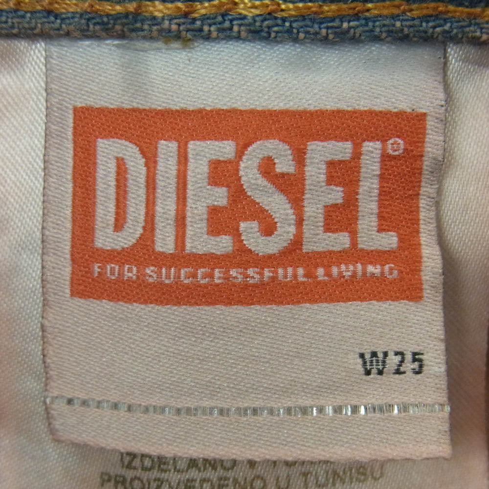 DIESEL ディーゼル A13316 D-SIRE-CARGO-D カーゴ デニム パンツ チュニジア製 インディゴブルー系 W25 L32【中古】