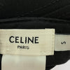 CELINE セリーヌ 2AUA1242 ロゴ刺繍 ベースボール キャップ 帽子 ブラック系 S【中古】