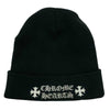 CHROME HEARTS クロムハーツ（原本無） WATCH CAP ワッチ キャップ ロゴ刺繍 アクリル ビーニー ニット帽 ブラック系【中古】