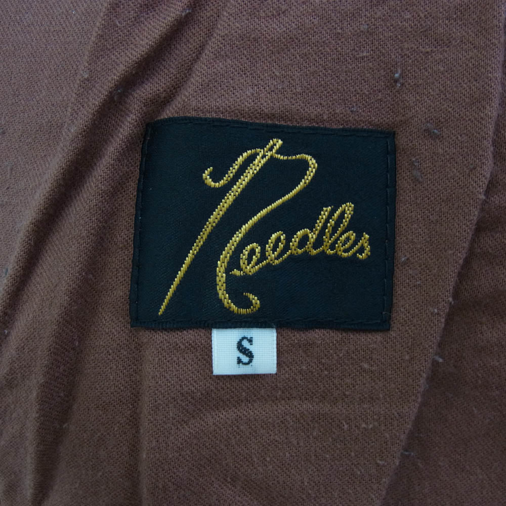Needles ニードルス GL186 Piping Cowboy Pant ロゴ刺繍 カウボーイ パンツ ブラウン系 S【中古】