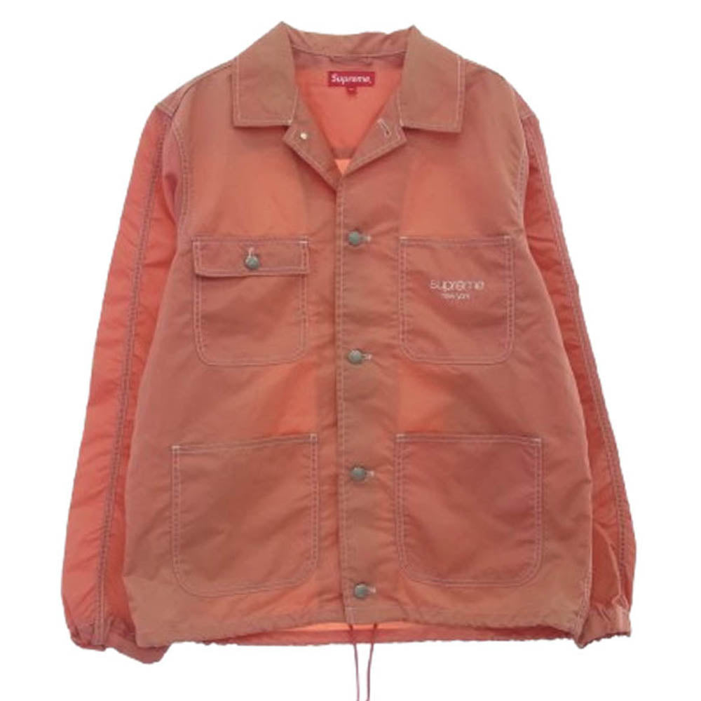 Supreme シュプリーム 16SS Nylon Chore Coat ロゴ刺繍 ナイロン チョア コート オレンジ系 M【中古】