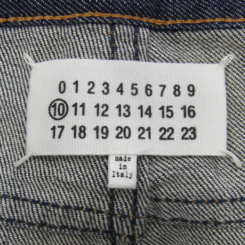 MAISON MARTIN MARGIELA メゾンマルタンマルジェラ 30LA005730358 ボタンフライ スリムフィット ストレート ジーンズ デニム パンツ インディゴブルー系 10【中古】
