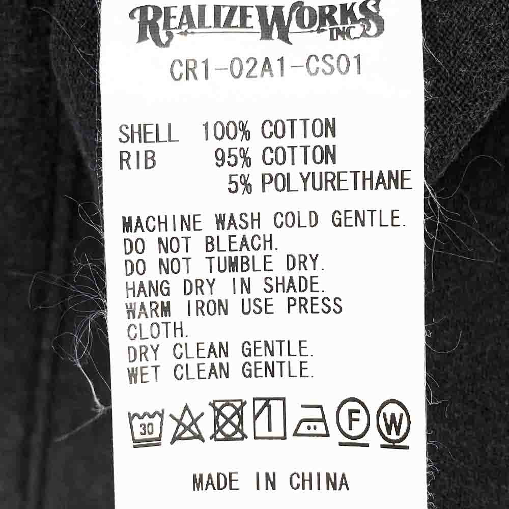 CRIMIE クライミー CR1-02A1-CS01 VINTAGE OVERDYE THE CR POCKET T SHIRT ヴィンテージ オーバーダイ グラフィックプリント ポケット クルーネック 半袖 Tシャツ グレー系 XL【中古】