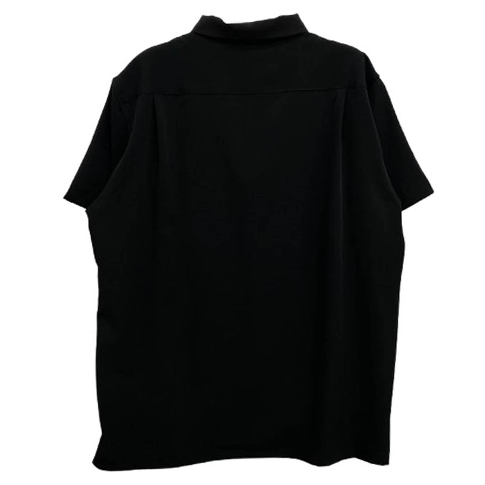 CRIMIE クライミー CR1-02A1-SS04 ロゴステッチ 半袖 オープンカラー シャツ ブラック系 XL【中古】