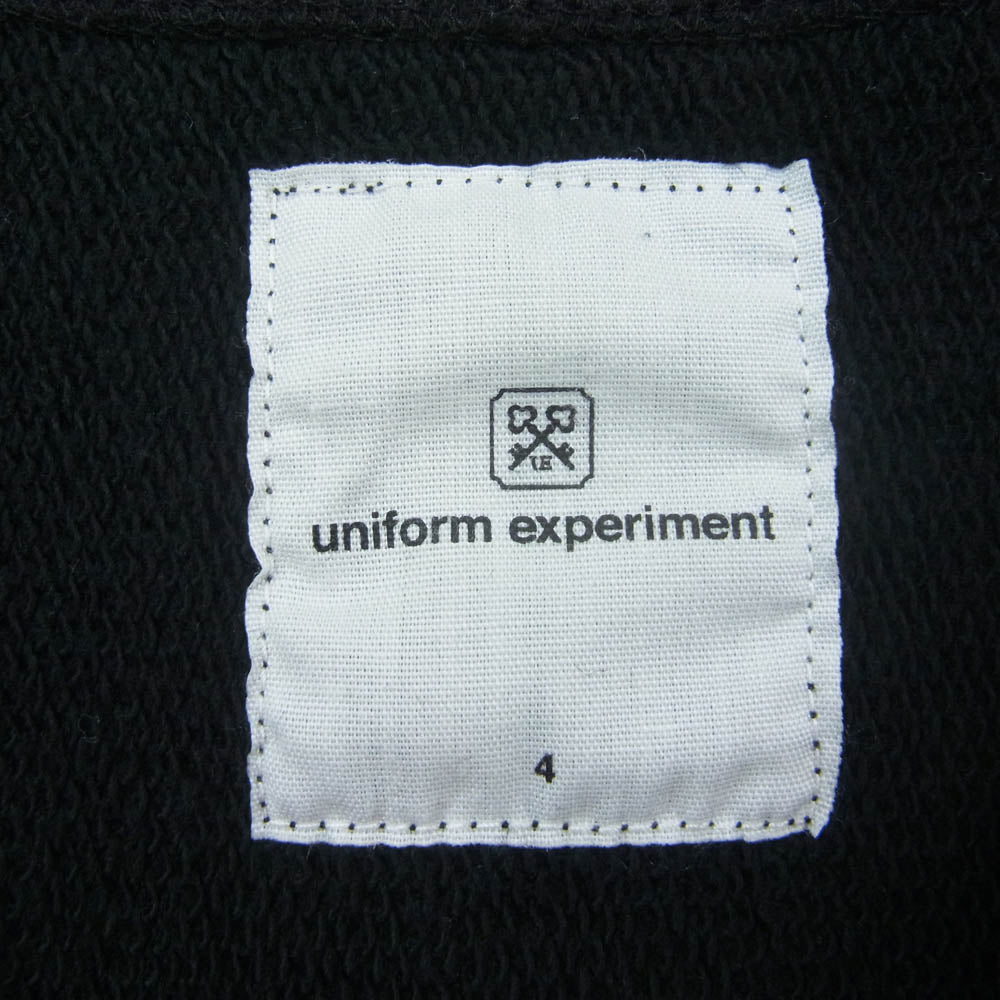 uniform experiment ユニフォームエクスペリメント GOTHIC LOGO CREWNECK SWEAT ゴシックロゴ クルーネック スウェット ブラック系 4【中古】
