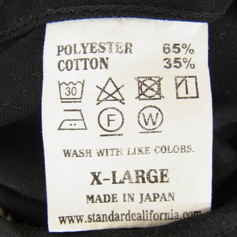 STANDARD CALIFORNIA スタンダードカリフォルニア SD Cap Shoulder Jacket コットン ブルゾン ジップアップ ジャケット ブラック系 XL【中古】