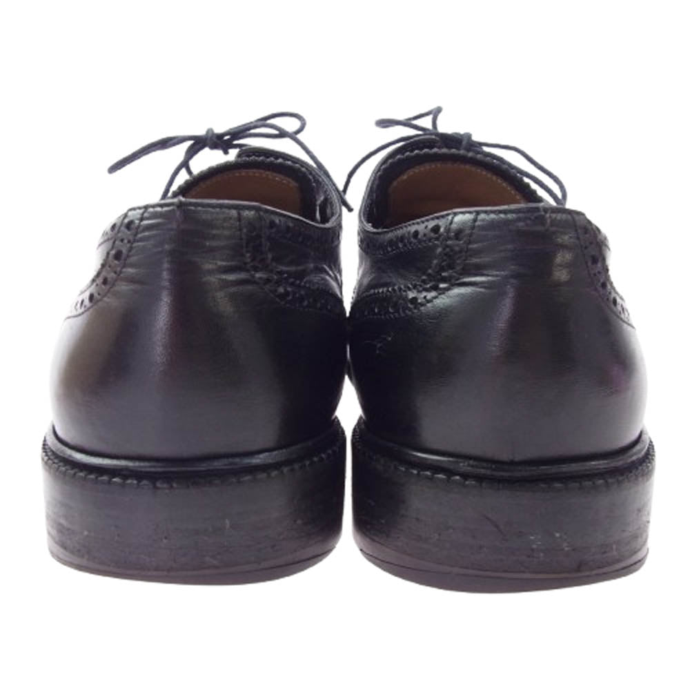 LOUIS VUITTON ルイ・ヴィトン ウイングチップ レースアップ レザー シューズ ブラック系 6.5【中古】