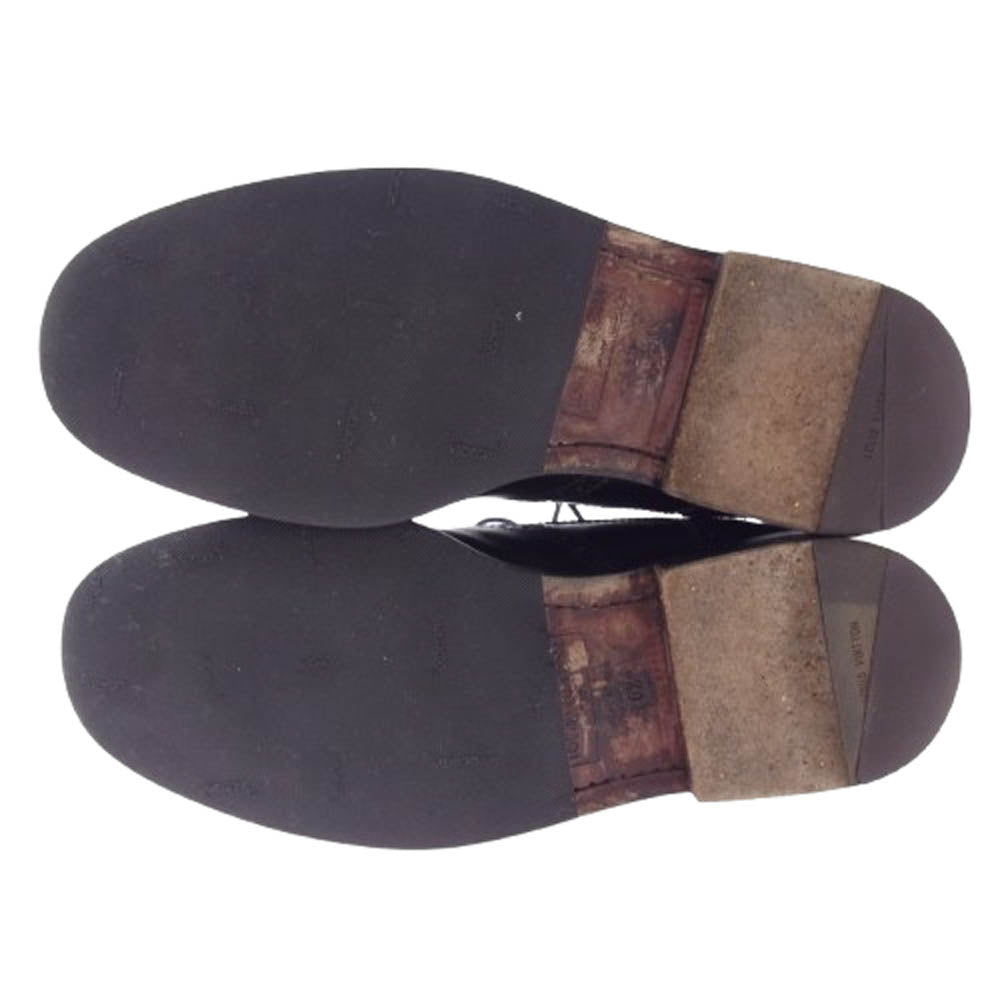 LOUIS VUITTON ルイ・ヴィトン ウイングチップ レースアップ レザー シューズ ブラック系 6.5【中古】