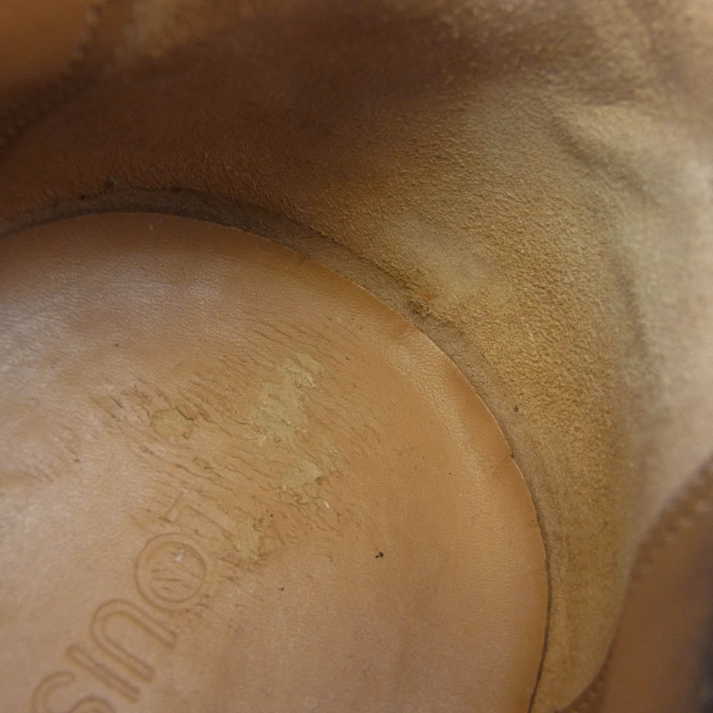 LOUIS VUITTON ルイ・ヴィトン ウイングチップ レースアップ レザー シューズ ブラック系 6.5【中古】