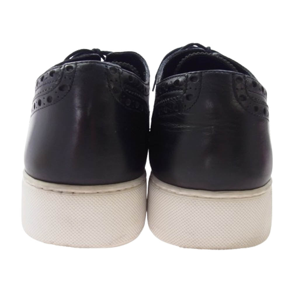 LOUIS VUITTON ルイ・ヴィトン FD0175 ウイングチップ レザー スニーカー シューズ ブラック系 7【中古】