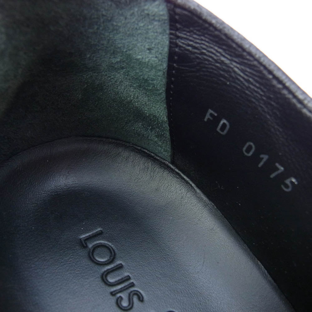 LOUIS VUITTON ルイ・ヴィトン FD0175 ウイングチップ レザー スニーカー シューズ ブラック系 7【中古】