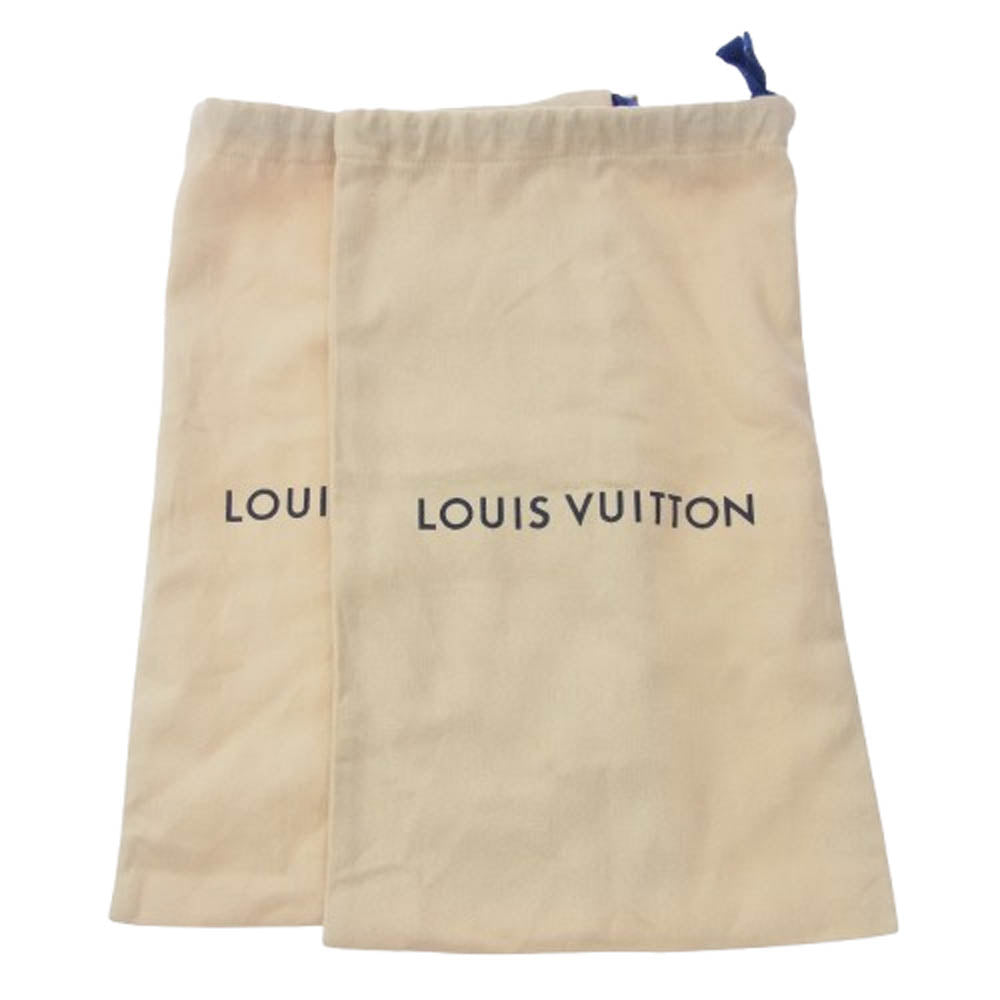 LOUIS VUITTON ルイ・ヴィトン FD0175 ウイングチップ レザー スニーカー シューズ ブラック系 7【中古】