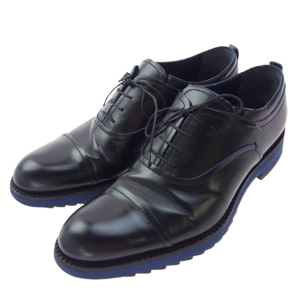 LOUIS VUITTON ルイ・ヴィトン FD0113 レースアップ レザー シューズ ブラック系 7【中古】