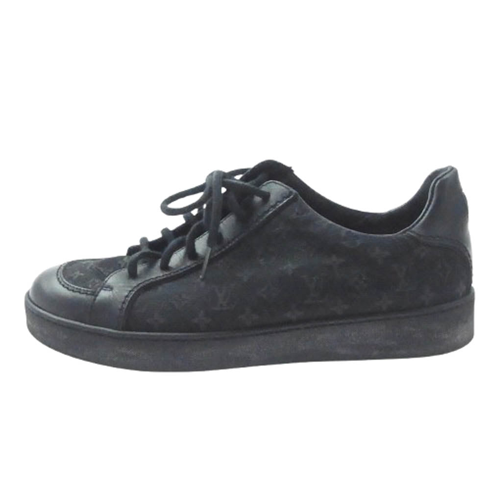 LOUIS VUITTON ルイ・ヴィトン FC0096 モノグラム キャンバス レザー スニーカー ブラック系 7【中古】
