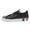 MONCLER モンクレール GLISSIERE LOW TOP SNEAKERS レザー ローカット スニーカー ブラック系 41【中古】
