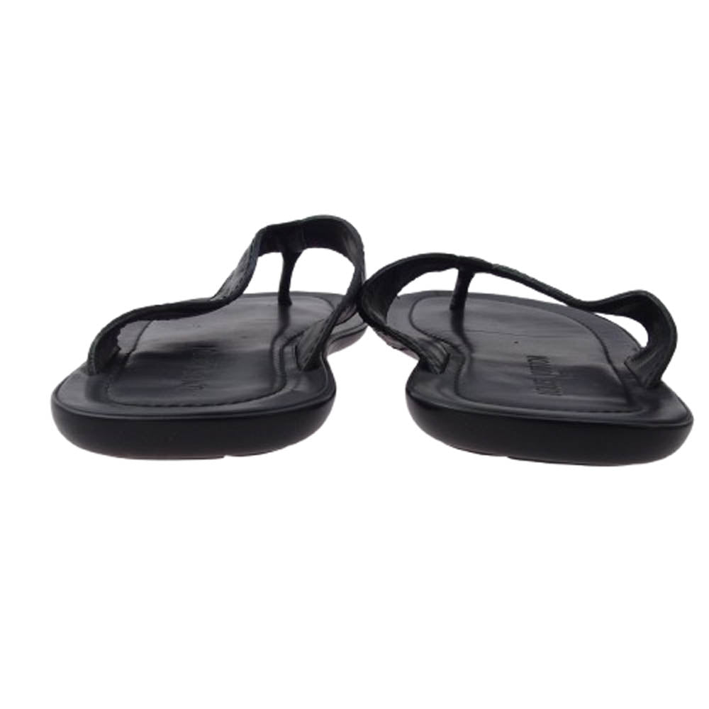 LOUIS VUITTON ルイ・ヴィトン FD0028 モノグラム レザー サンダル ブラック系 7【中古】