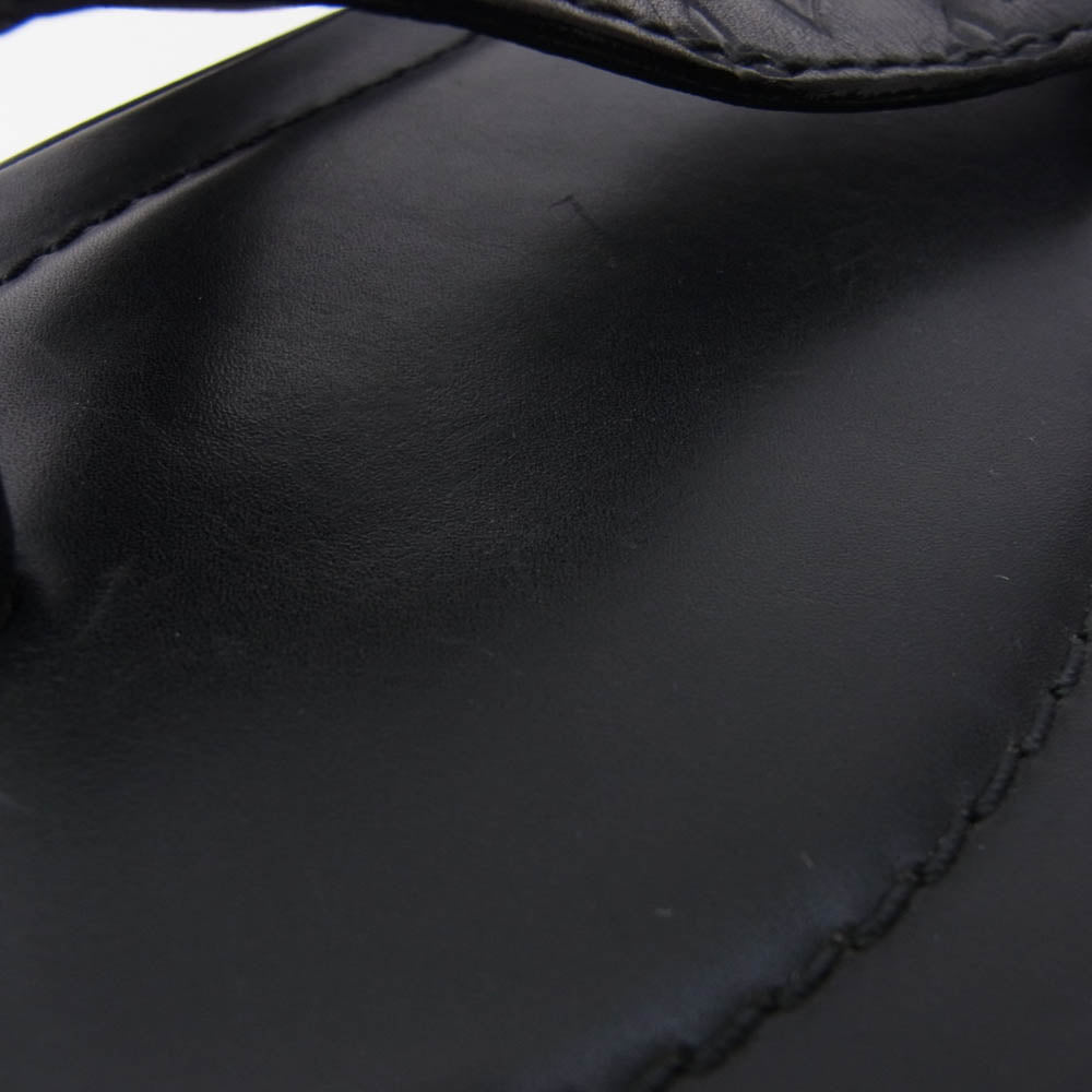 LOUIS VUITTON ルイ・ヴィトン FD0028 モノグラム レザー サンダル ブラック系 7【中古】