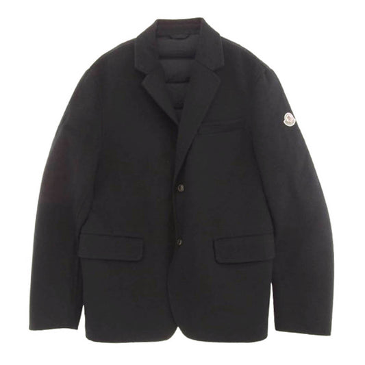 MONCLER モンクレール 17AW C20913091180 THAYAHT GIACCA カシミヤ混 ウール ナイロン切替 2B テーラード ダウン ジャケット ブラック系 5【中古】