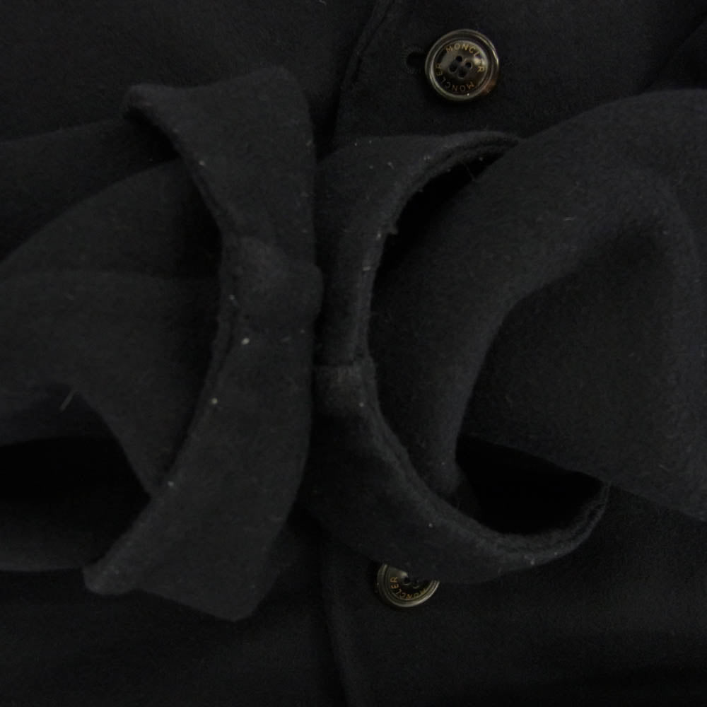 MONCLER モンクレール 17AW C20913091180 THAYAHT GIACCA カシミヤ混 ウール ナイロン切替 2B テーラード ダウン ジャケット ブラック系 5【中古】