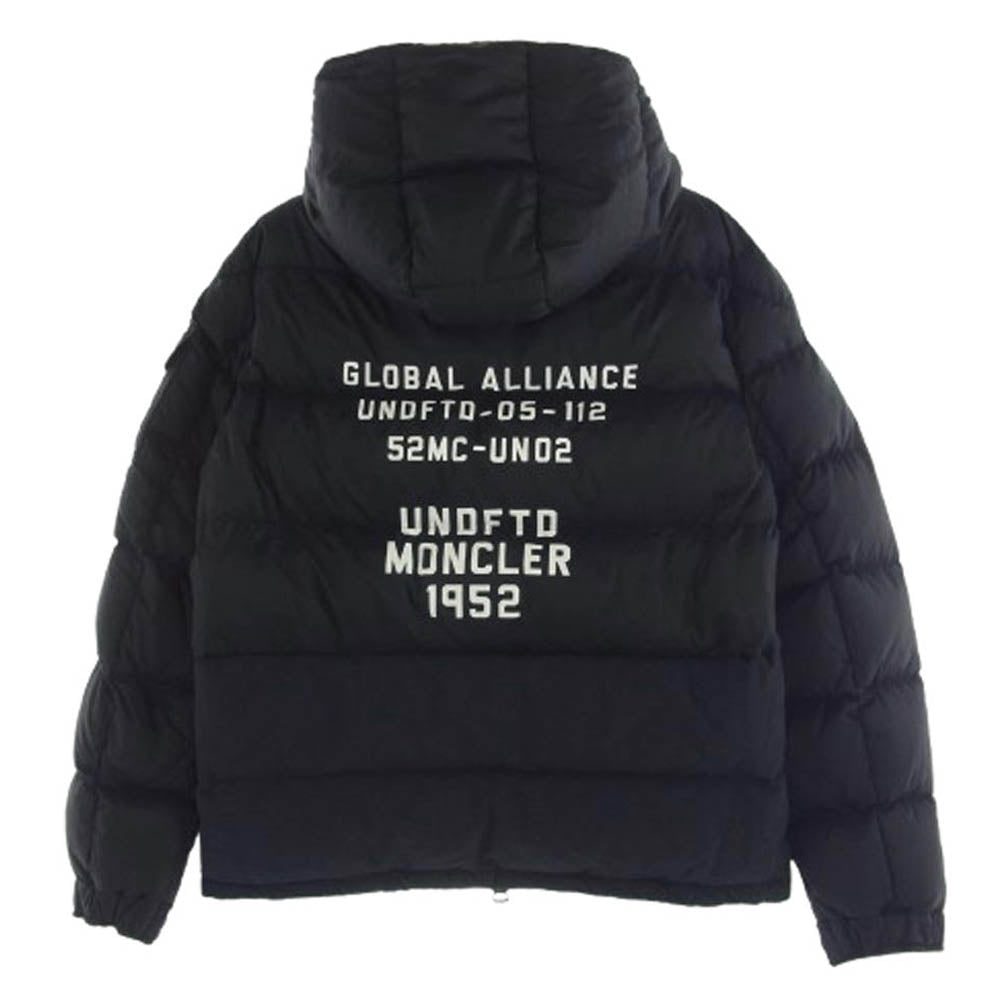 MONCLER モンクレール 20AW F20921A51710 × UNDEFEATED アンディフィーテッド ARENSKY アレンスキー ロゴプリント フード付き ダウン ジャケット ブラック系 3【中古】