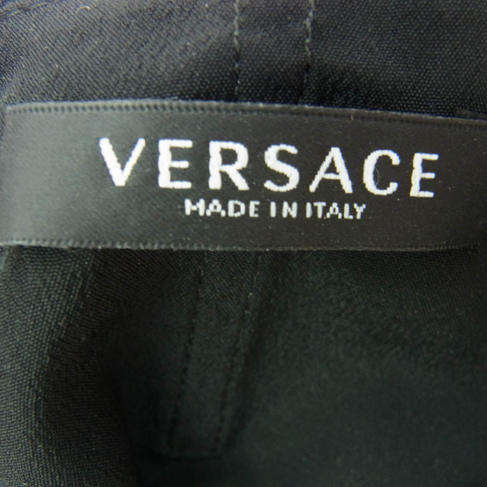 VERSACE ヴェルサーチ 1010025 花柄 レース ビスチェ ブラック系 36【中古】