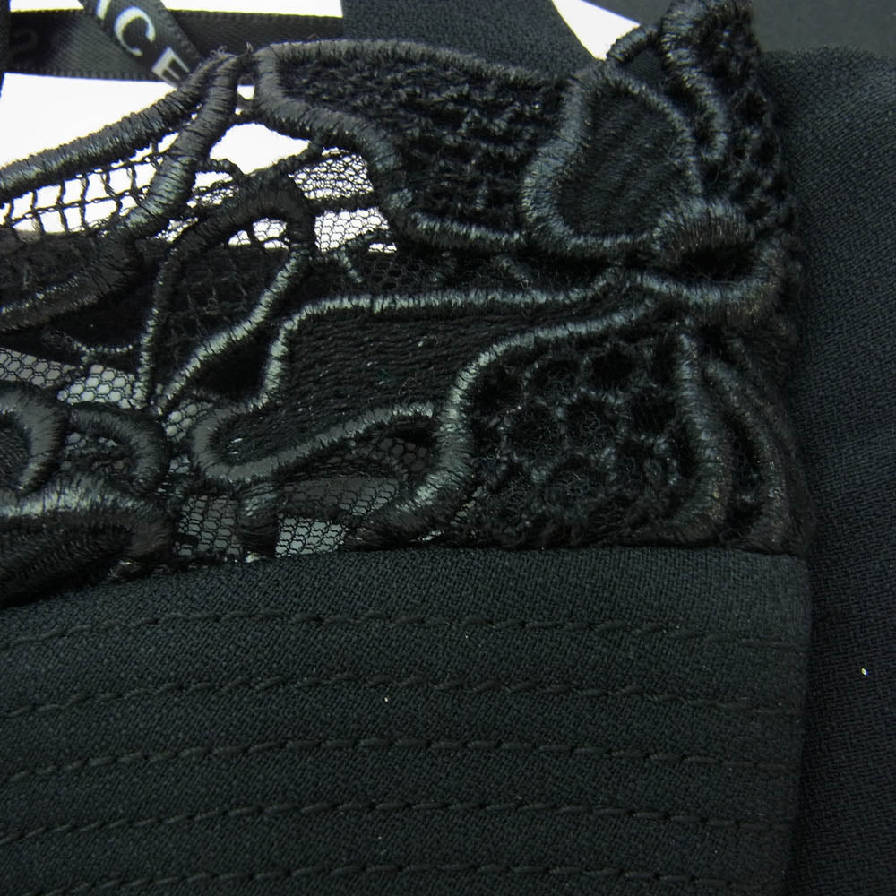 VERSACE ヴェルサーチ 1010025 花柄 レース ビスチェ ブラック系 36【中古】