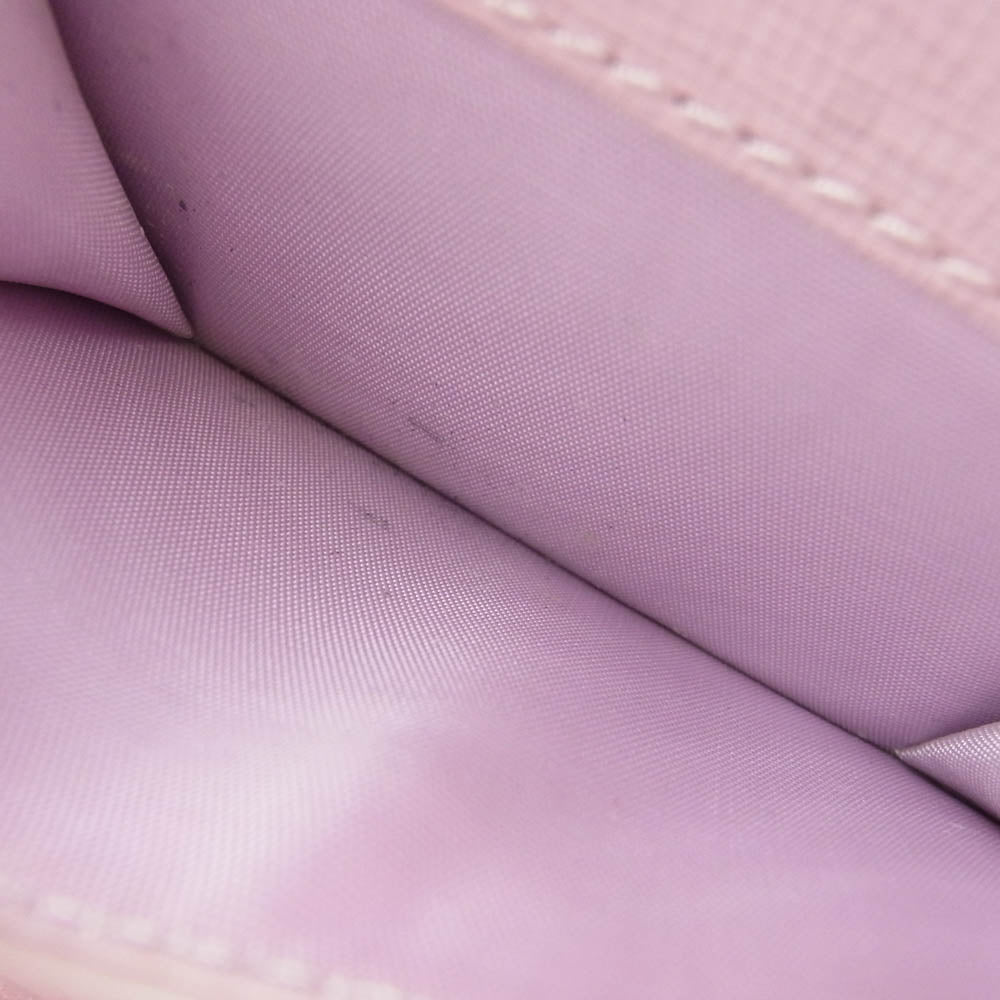 Furla フルラ ラウンドファスナー コンパクト ウォレット 財布 ピンク系【極上美品】【中古】