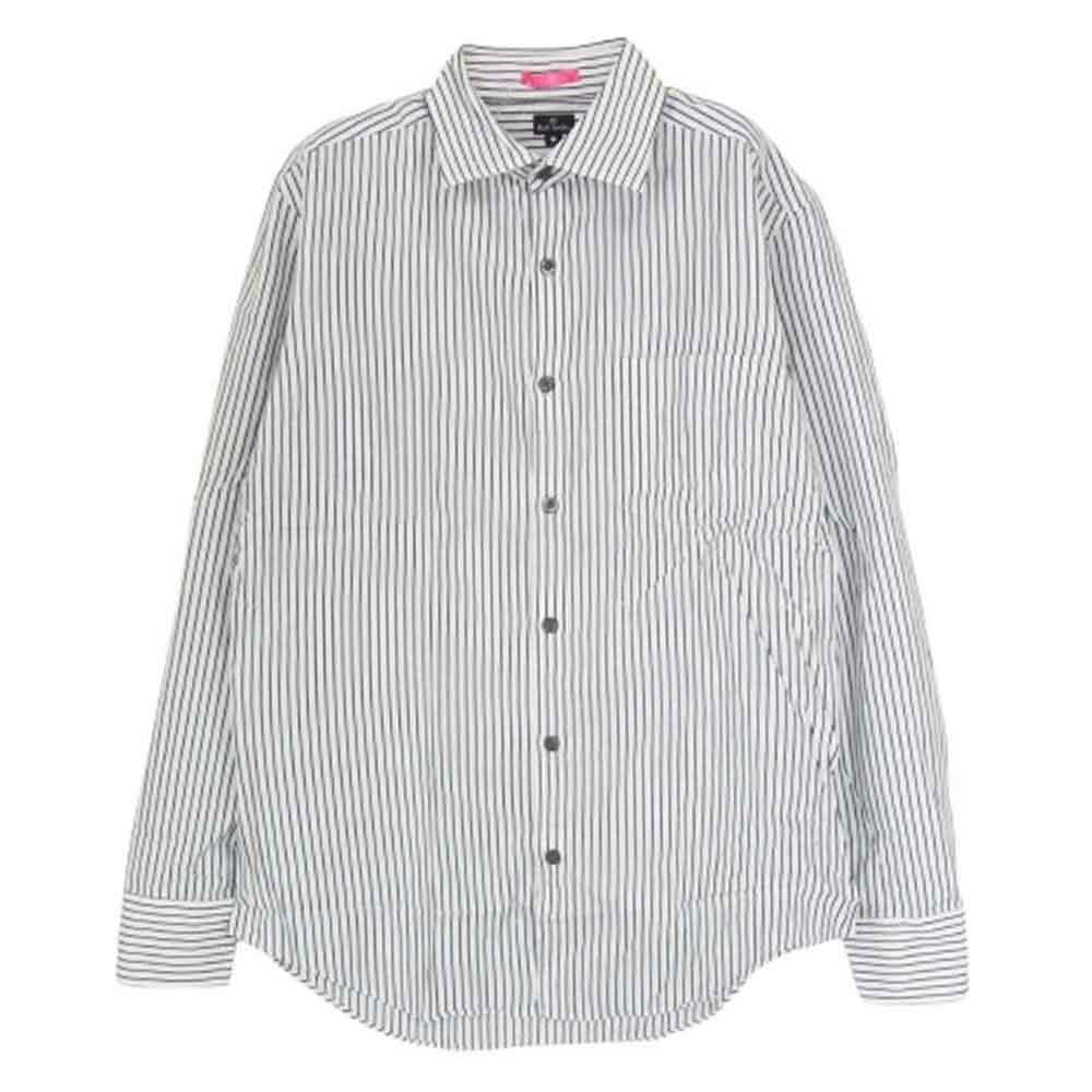 Paul Smith ポール・スミス 103650 ツインストライプ ブロード ドレス 長袖 シャツ ブラック系 M【中古】