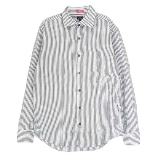 Paul Smith ポール・スミス 103650 ツインストライプ ブロード ドレス 長袖 シャツ ブラック系 M【中古】