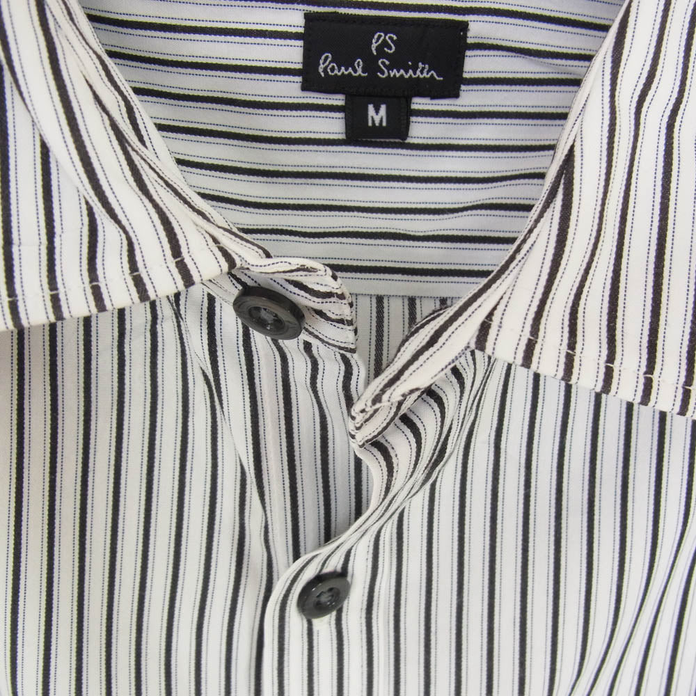 Paul Smith ポール・スミス 103650 ツインストライプ ブロード ドレス 長袖 シャツ ブラック系 M【中古】
