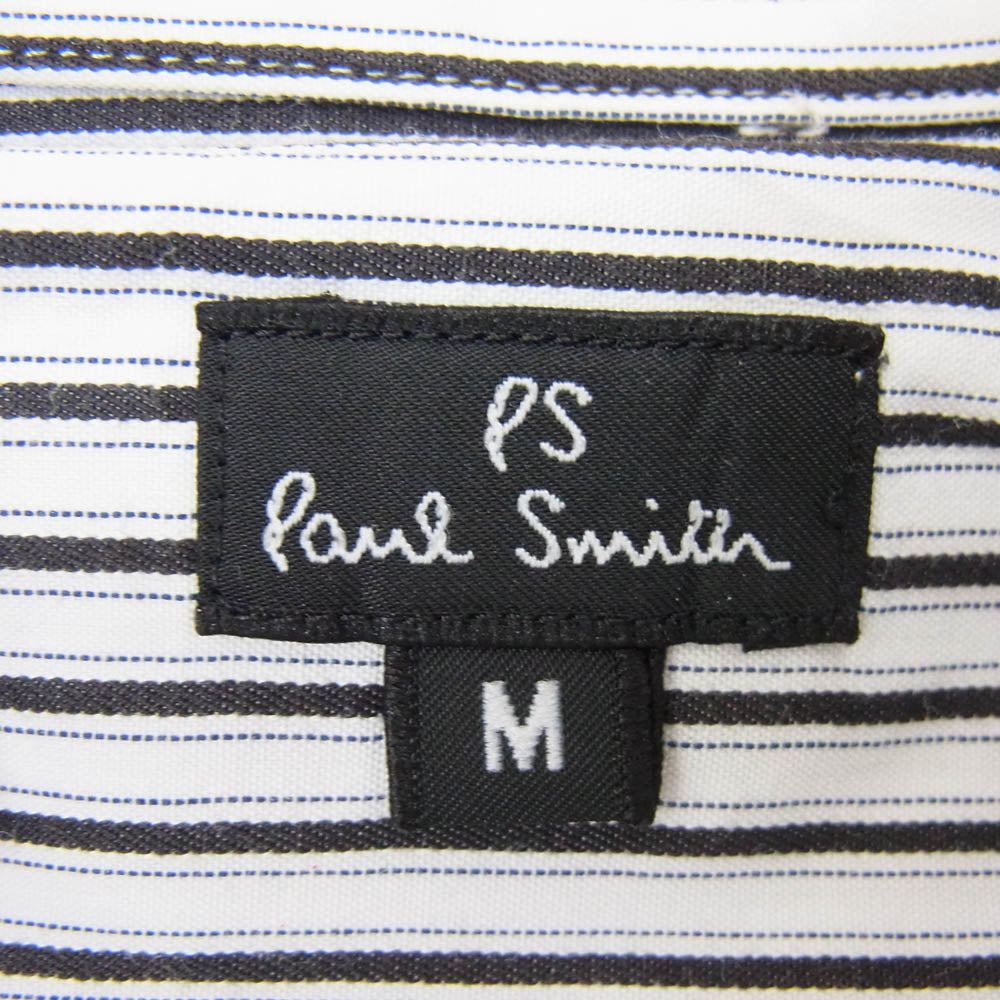 Paul Smith ポール・スミス 103650 ツインストライプ ブロード ドレス 長袖 シャツ ブラック系 M【中古】
