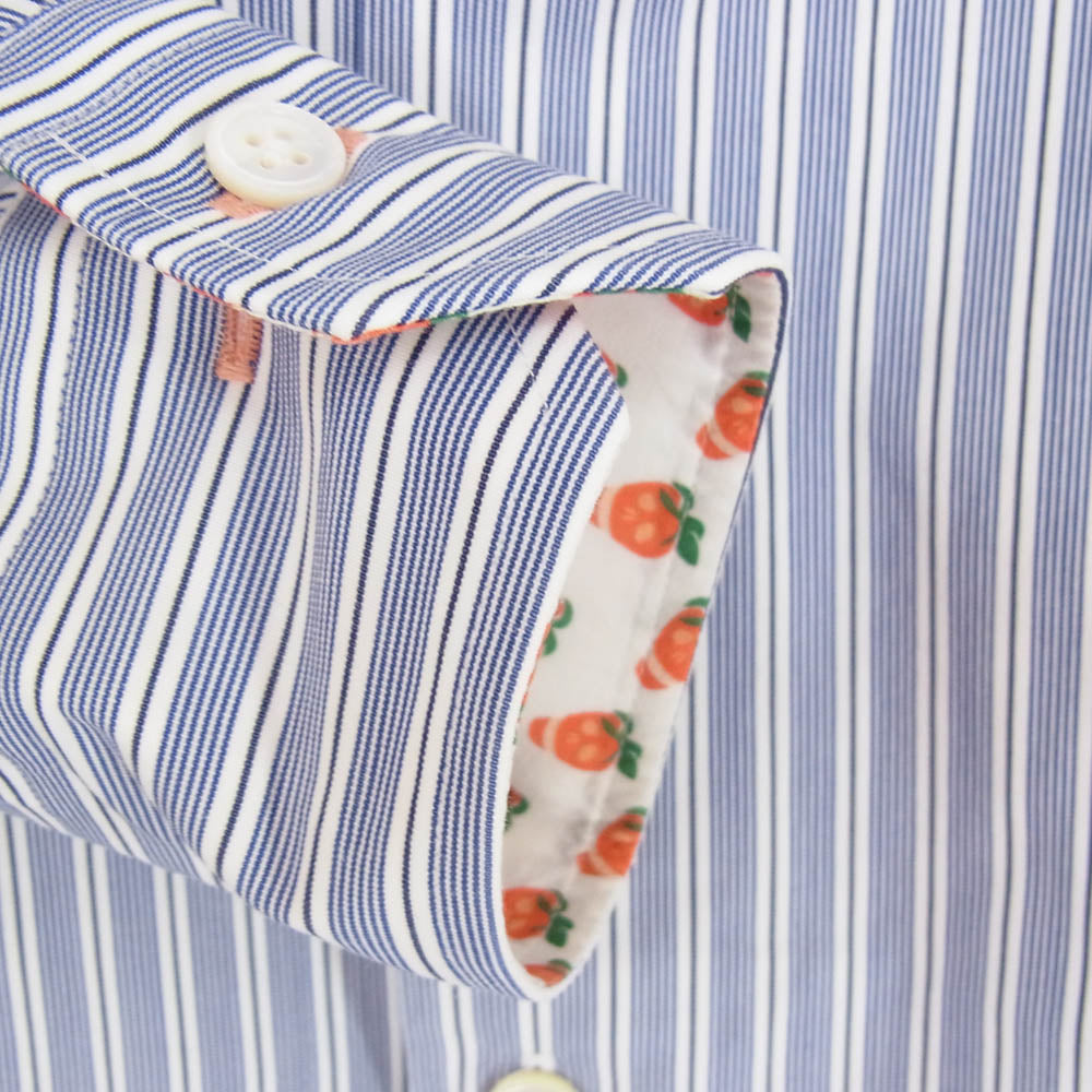 Paul Smith ポール・スミス ストライプ コットン 日本製 長袖 シャツ ブルー系 M【中古】