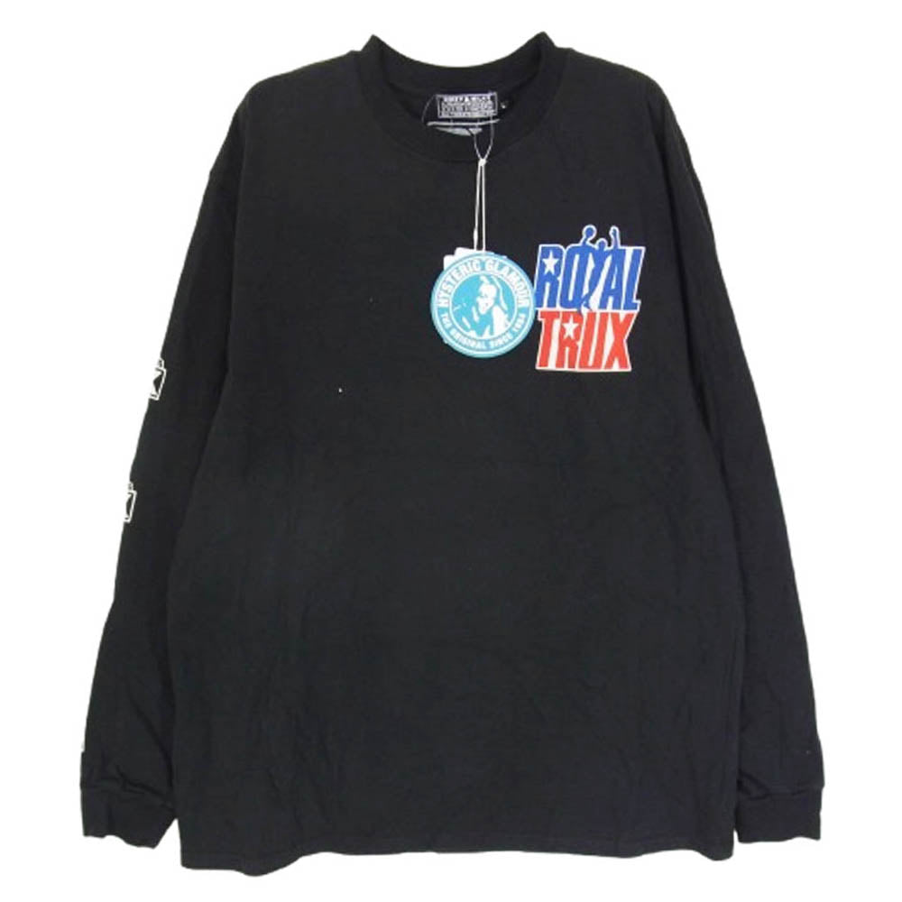 HYSTERIC GLAMOUR ヒステリックグラマー 02251CL04 ROYAL TRUX RTX FIRE BALL 長袖 Tシャツ ブラック系 L【中古】