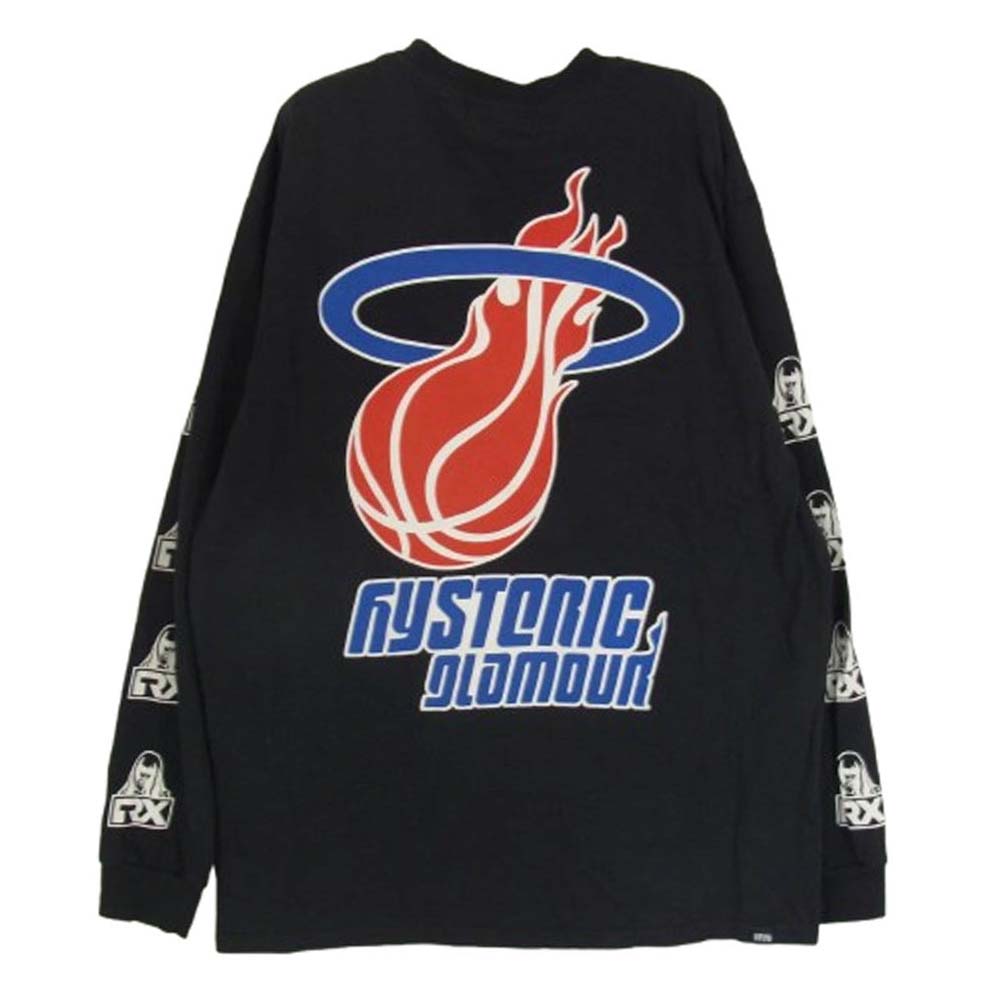 HYSTERIC GLAMOUR ヒステリックグラマー 02251CL04 ROYAL TRUX RTX FIRE BALL 長袖 Tシャツ ブラック系 L【中古】