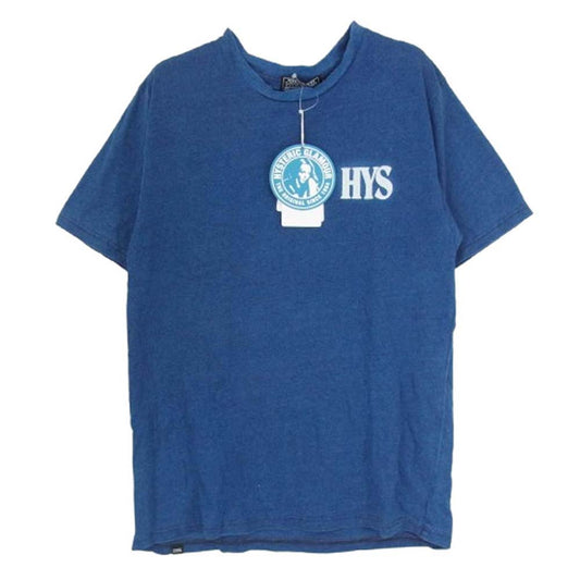 HYSTERIC GLAMOUR ヒステリックグラマー 02251CT25 WHISKY WOMAN ウィスキー ウーマン 半袖 Tシャツ ブルー系 L【中古】