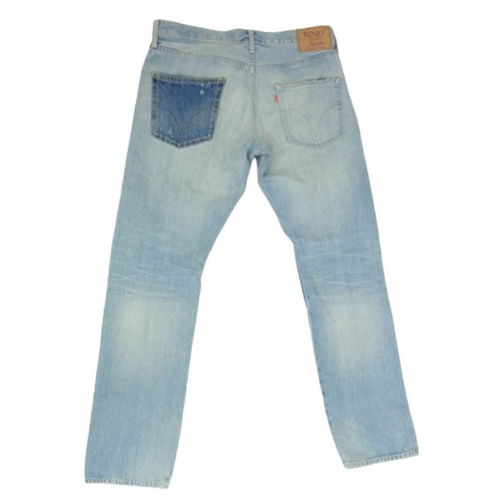 HYSTERIC GLAMOUR ヒステリックグラマー 23AW 02233AP07 TYPE LOGO スタッズ ローライズ スリム ストレート デニム パンツ インディゴブルー系 32【中古】